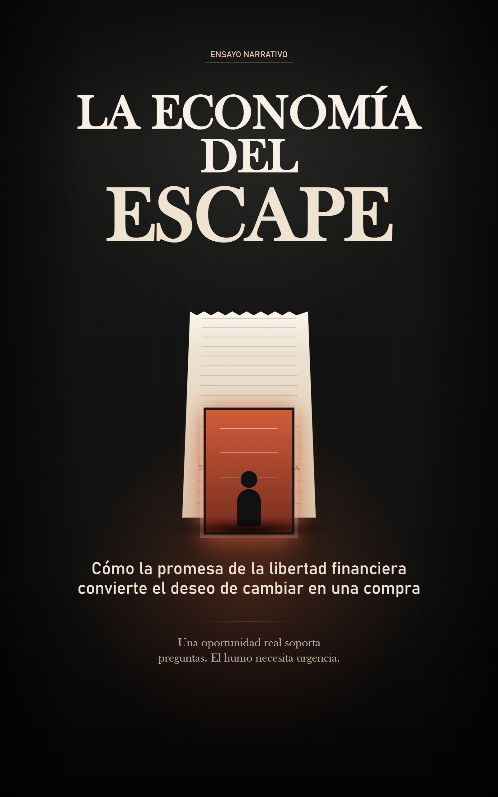 Portada del libro La economía del escape